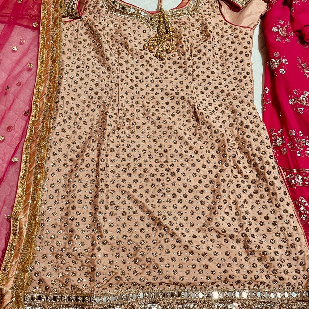 Silk readymade suit Jorjet gharara